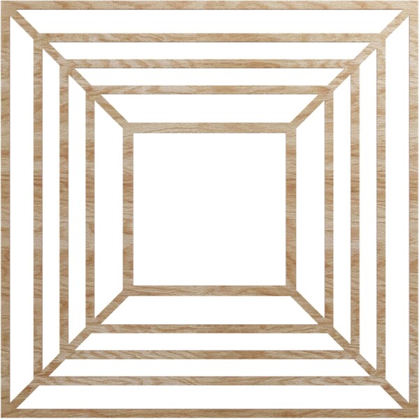 Ekena Millwork Raven Wood Fretwork Pierced Ceiling Medallion, Red Oak, 36"OD x 13 1/4"ID x 3/8"T CMWP36X36X0375RARO - main